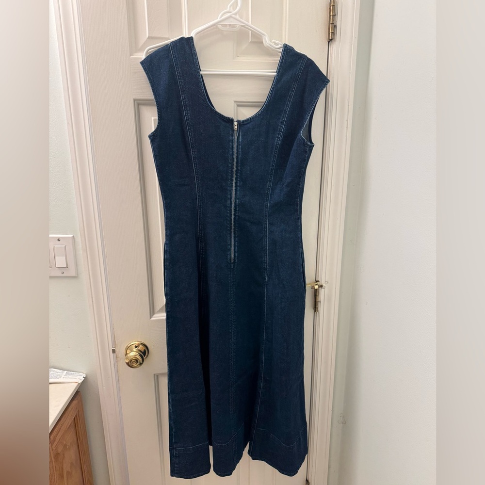 Madewell Denim Seamed Scoopneck Midi Dress. Palmerton wash. Size 6. NWT - Picture 8 of 8